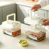4L Plastic Pickle Jar With Press Plate Leakproof Kitchen Organizer Bin For Gherkin Sauerkraut Olive And Kimchi Storage Container