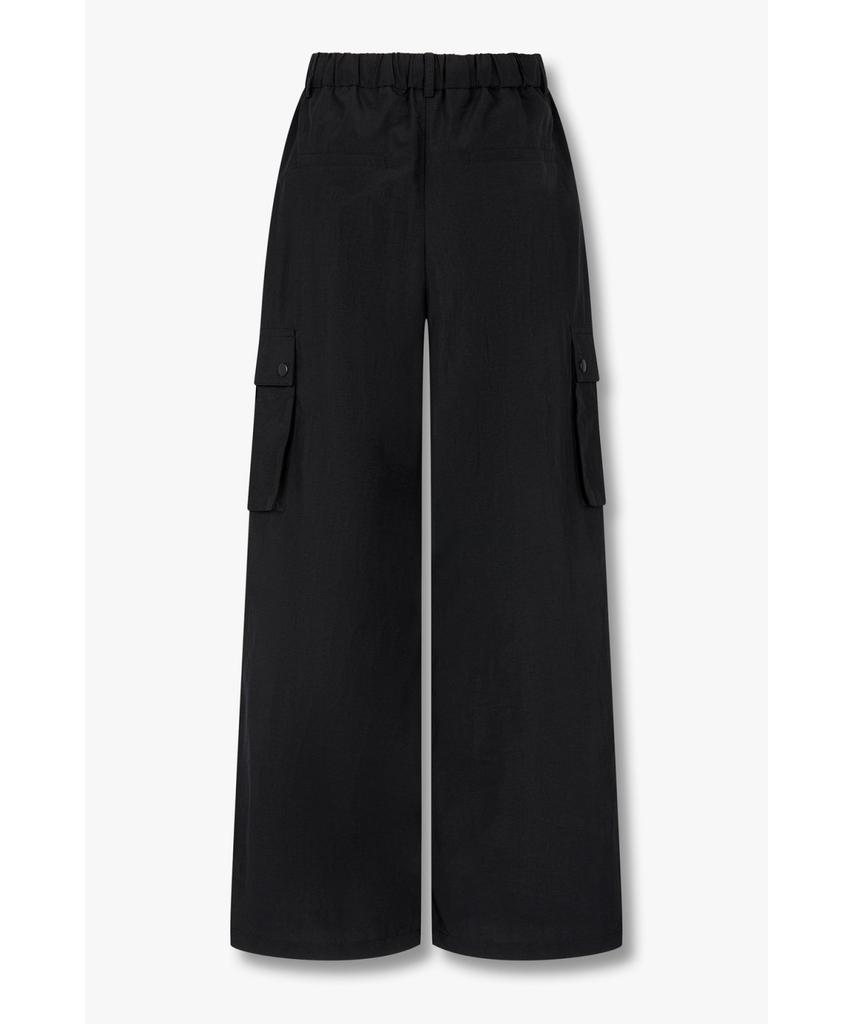 Bobeu String Detail Nylon Cargo Pants_Black 7156230010