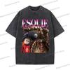 Cotton Washed Game T-shirt Clair Obscur Expedition 33 Print Men Women Streetwear Vintage Short Sleeve Game Fan Gift Tshirt