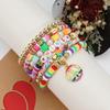 LGBT Pride Bracelet for Bisexual Lesbian Gay Allies Love Wins Rainbow Beaded Clay Elastic Stackable Stretch Bracelets