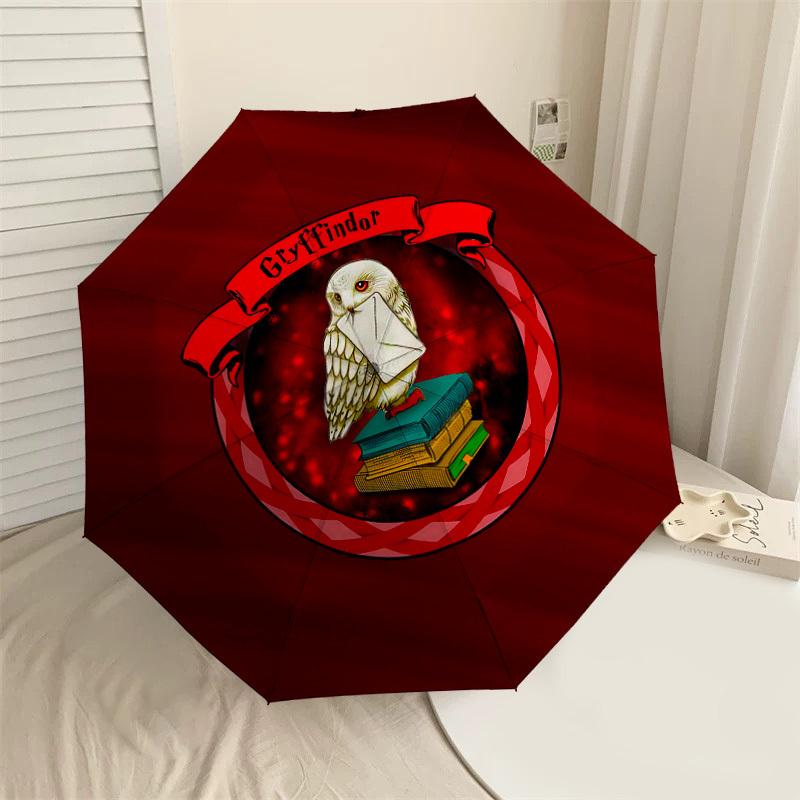 1PC Warner Gryffindor Owl Umbrella-8-Rib Reinforced, Automatic Open, Lightweight & Durable-A34