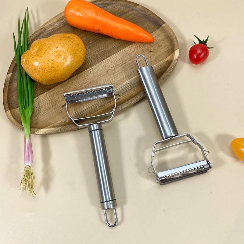 Stainless Steel Dual-Head Vegetable Peeler and Grater