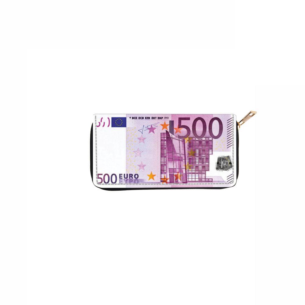 US Dollar Japanese Yen Euro Korean Won Long Zipper Wallet Wallet Wallet