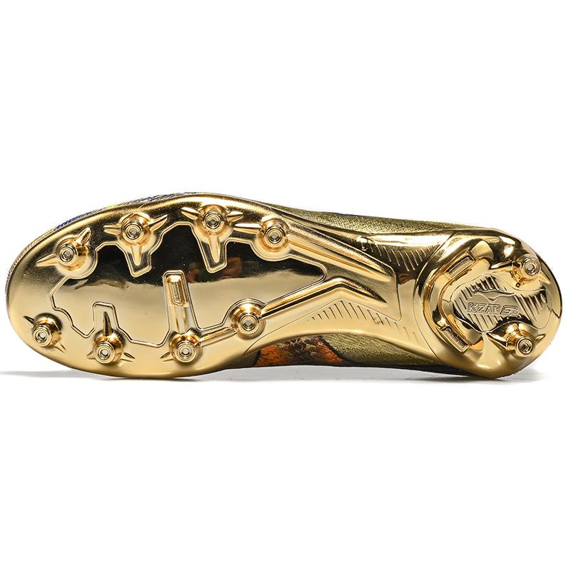 Yüksek Bilekli Altın Uzun Sivri Burun Spor Ayakkabı Toptan Suni Çim Antrenör Ayakkabısı Yüksek Kaliteli Yeni Erkek Futbol Ayakkabısı