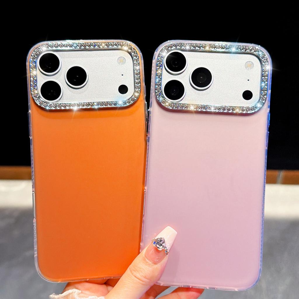 Luxury Glitter Diamond Rhinestone Phone Case for IPhone 17 Air 18 Pro Max 17 16 15 14 13Pro 2 In 1 Shockproof Back Cover Caque