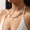 Tooxika Beach Conch Starfish Shell Pendant Pearl Necklace Summer Holiday Seaside Style Necklace