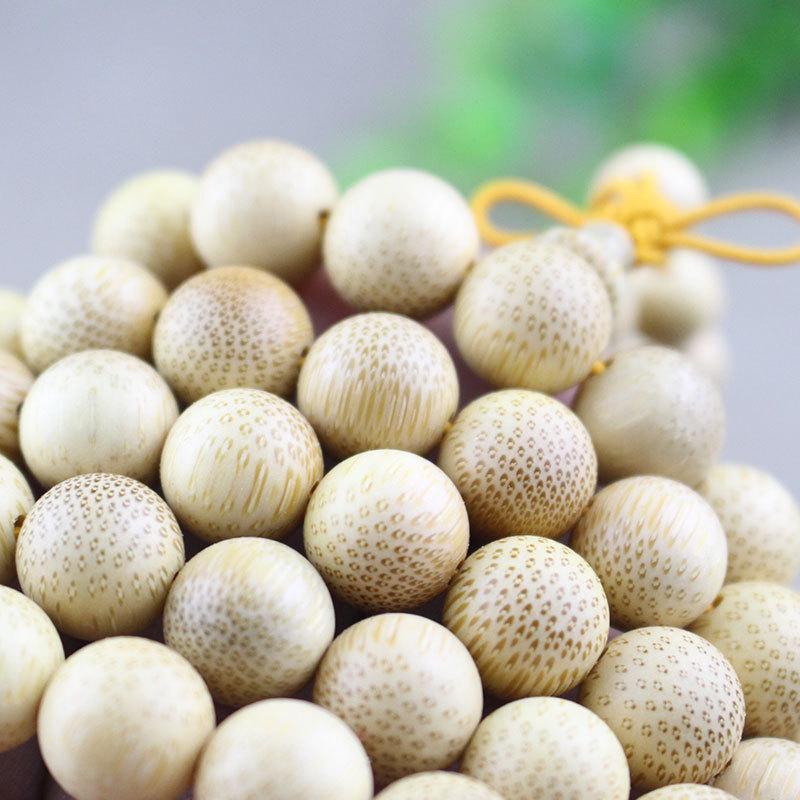 Gold Bamboo Bracelet with 108 Beads, Fish Roe Snake Pattern, 6/8/10mm Prayer Beads for Men and Women, Wooden Accessories.
