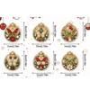 12pcs Christmas Hanging Ornaments Acrylic Board Rhinestone Decoration Set  Fireplace Wreath