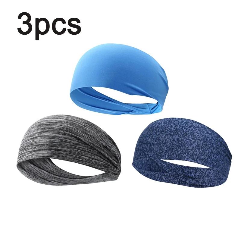 1/3/4/5pcs Elastic Sports Headbands Sweat Absorption Headdress Quick Dry Workout Headband Anti-slip Breathable Sweatbands