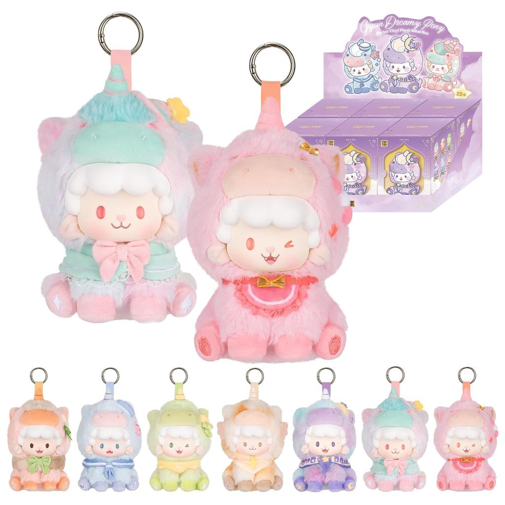 TOP TOY Gyun Dreamy Pony Series Plush Pendant Box 9 Gacha Gacha Blind Box Figure Plastic Model Premium Toy Soft Vinyl Original Character Christmas