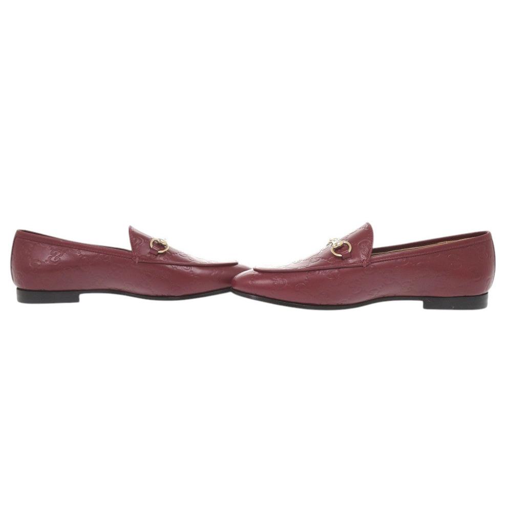 Gebrauchte AUTHENTISCHE GUCCI 786016 Loafer Jordaan Horsbit Guccissima Lederschuhe Bordeaux