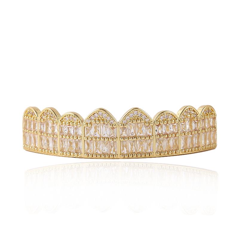 Zircon-Encrusted Irregular Hip-Hop Grillz Jewelry