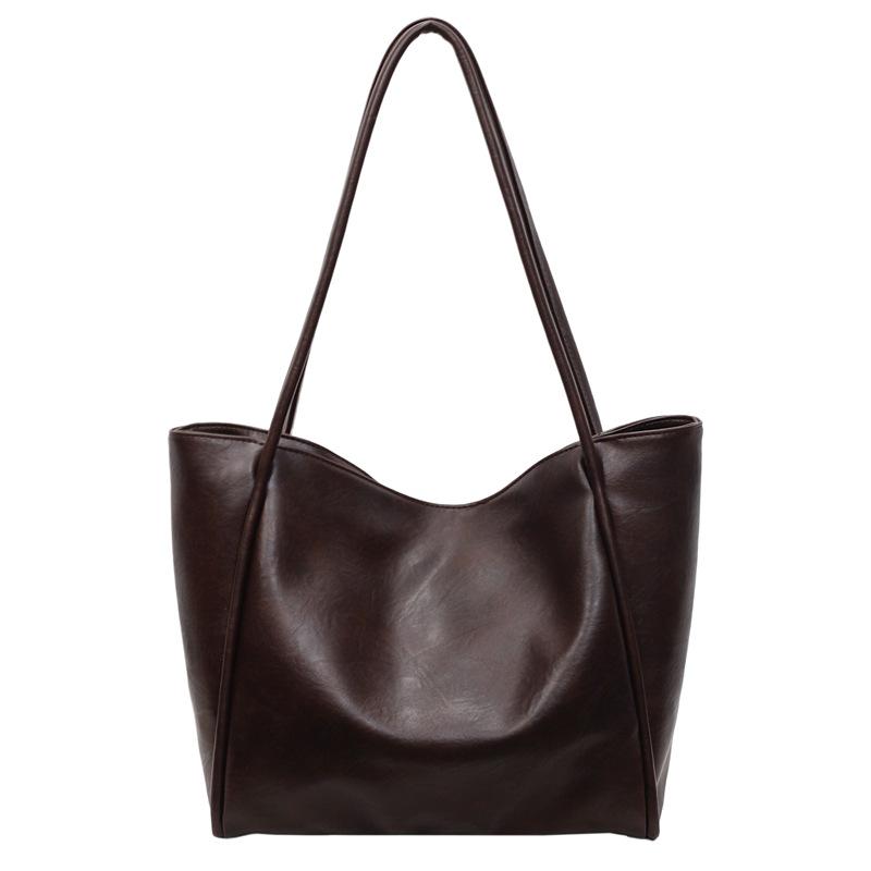

Versatile Women s Soft Leather Tote - 2025 Autumn/Winter Collection: High-End, Large Capacity Shoulder Bag for Everyday Commute кавовий