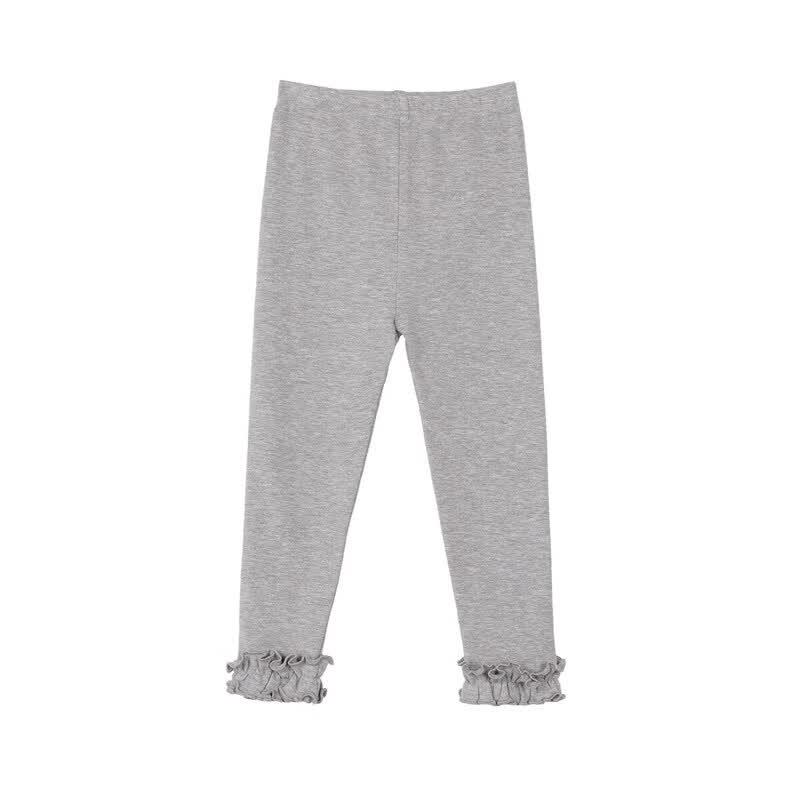 LUSON Baby Girls High Elastic Ruffled Hem Leggings