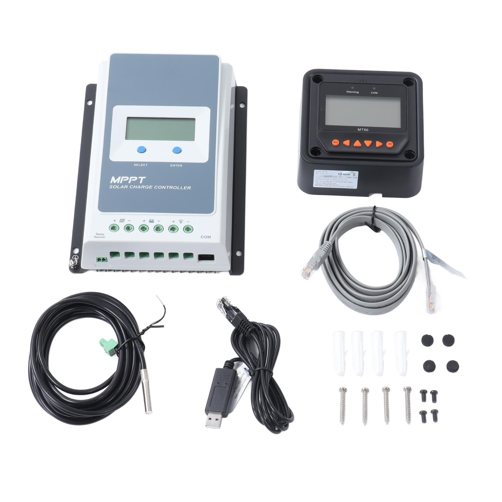 

Контролер сонячного заряду MPPT 20A 12V 24V Регулятор з негативним заземленням для літієвих батарей