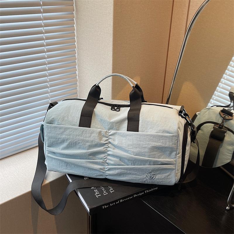 Sports Fitness Bag Women's Folded Puffs Travel Bag Women's Dry and Wet Separation Swimming Bag Lightweight Yoga Luggage Bag