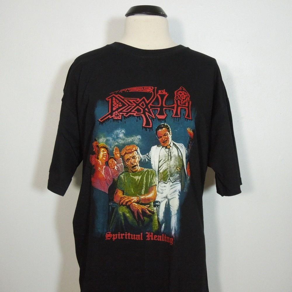

DEATH Spiritual Healing L LARGE T-Shirt Black Mens Band Logo Unisex T-Shirt XL