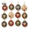 Decoración Artística de Pedrería para Adultos 12 Piezas Kit de Adorno de Pintura Navideña DIY, Juegos de Medias de Perlas Artificiales Decoración Colgante para Adultos, Corona de Árbol Festivo