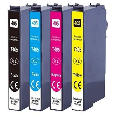 Lot De 4 Cartouches D'encre Compatibles Epson 405XL Druckerparadies Pour WorkForce Pro WF-3820DWF WF-4820DWF WF-7830DTWF