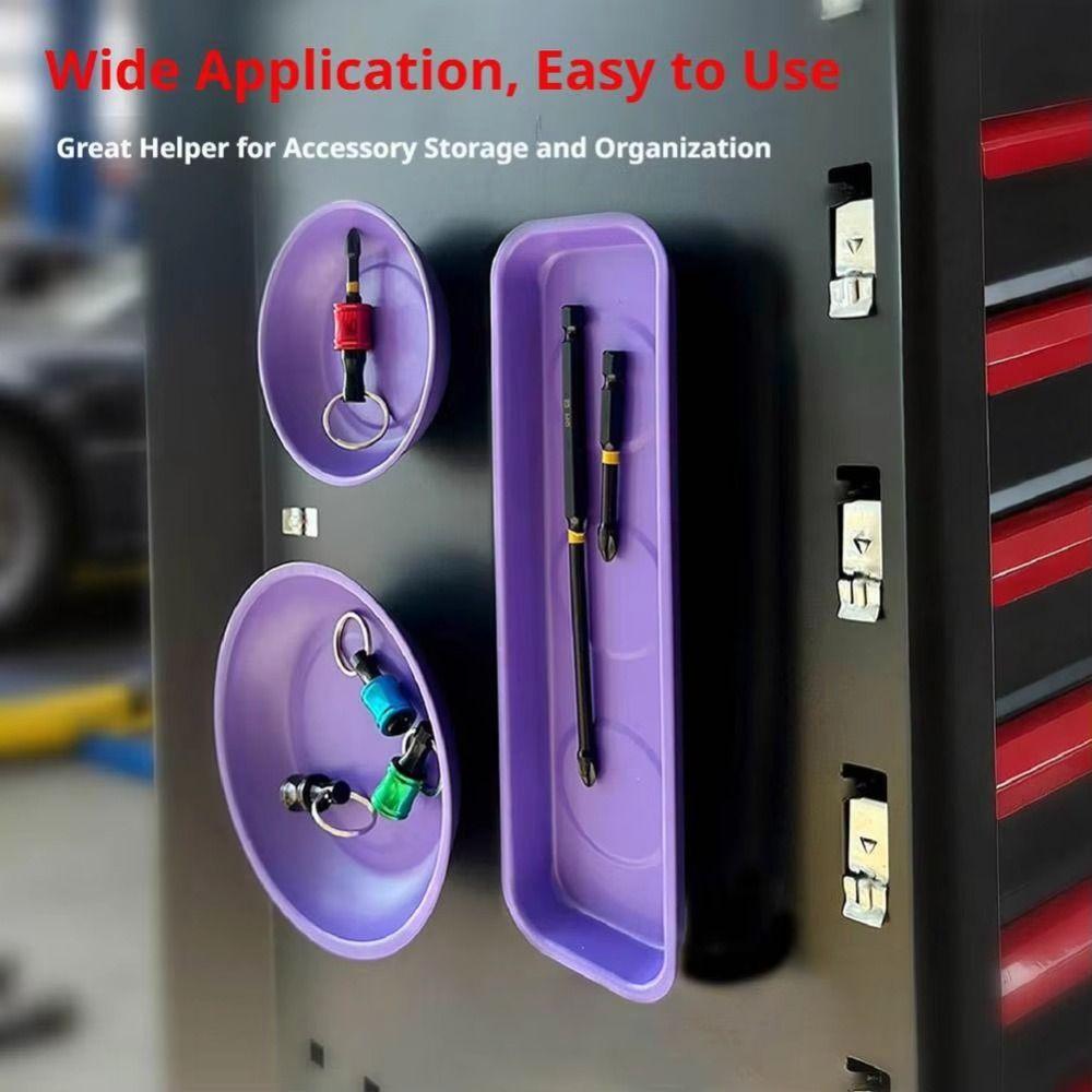 Purple Magnetic Parts Tray 4 Inch /6 Inch Magnetic Bowl Screw Bit Car Suction Pad Tools DIY Store