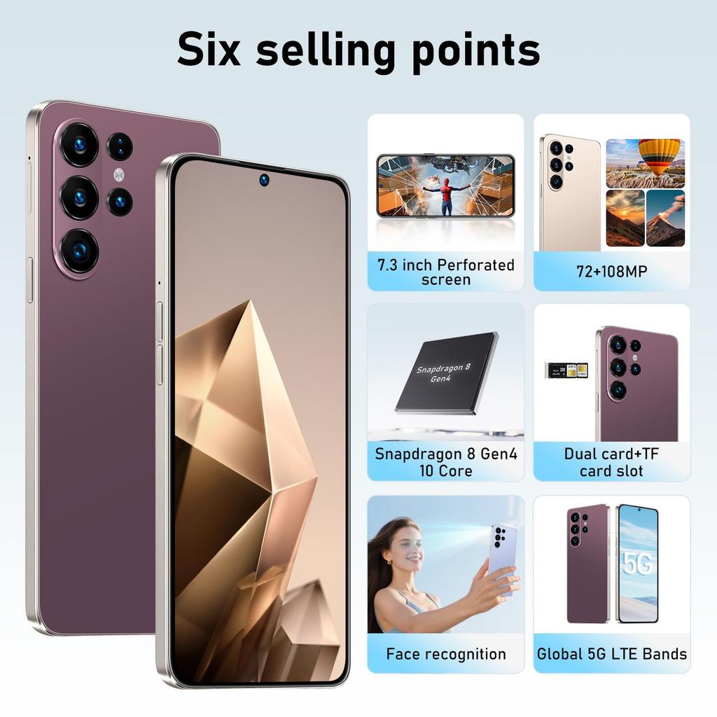 S26 Ultra Smartphone: 16GB RAM, 1TB Storage, 7.3-inch Android Display