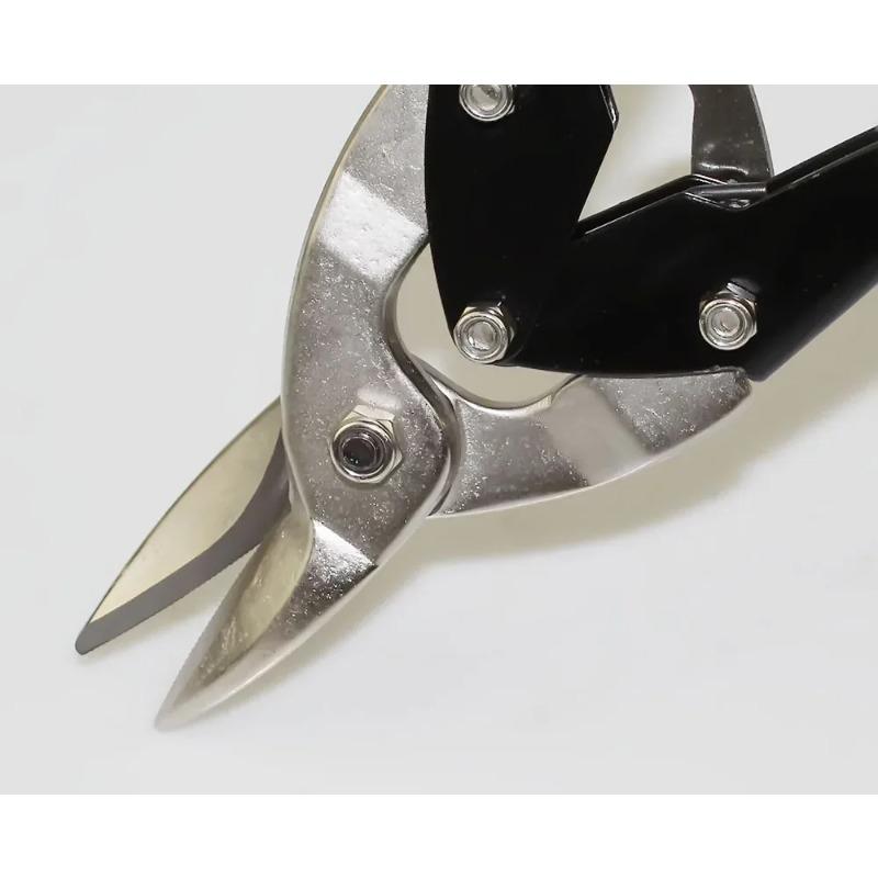 Rubber Handle Straight Metal 25cm/10inch Aviation Snip Straight Cut Regular Tin Cutting Shears Scissors