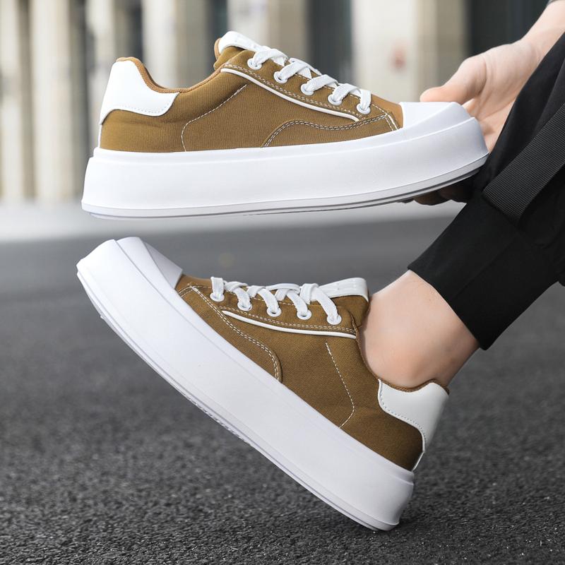 Koreanische Herrenschuhe Frühjahr 2026 Neue atmungsaktive Canvas-Schuhe Trend Vielseitig Hässlich Lustig Niedlich Dicker Sohle Lässige Board-Schuhe