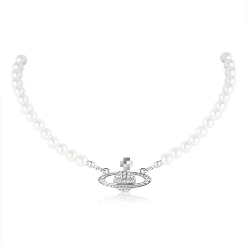 

Нове сатурнове перлове намисто жіноче нішевий дизайн відчуття ланцюжок на ключицю темперамент універсальний планета ланцюжок на шию