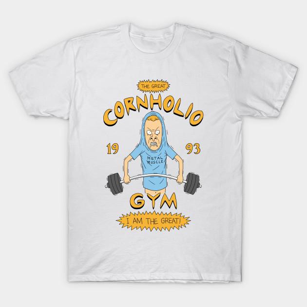 

Men Black Print T-shirt Cornholio S Gym No-Cut Transfer Paper Print Cotton Tshirt 4XL білий