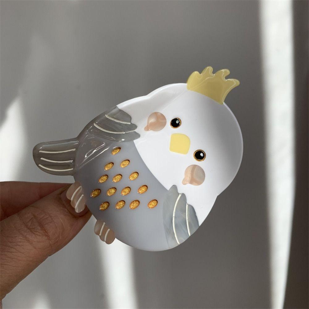 Cartoon Acetate Hair Claw Parrot Bird Shark Clip Cute Animal Hair Clip  Daily