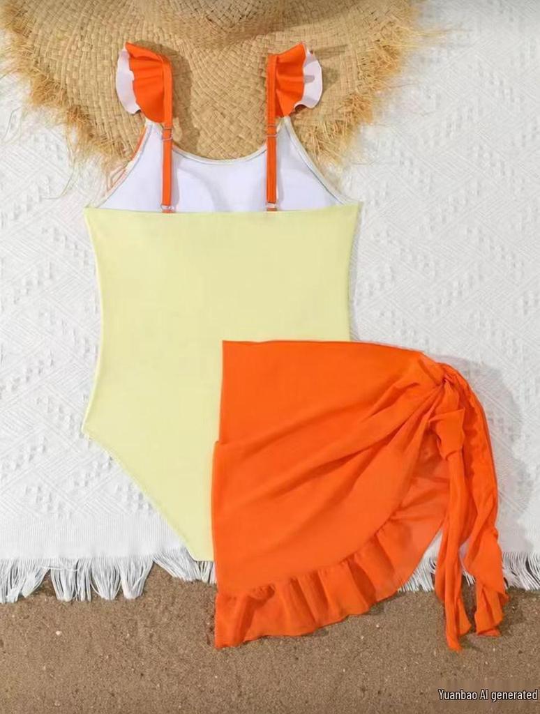 Nuovo Costume da Bagno Intero Moda Europea e Americana per Ragazze