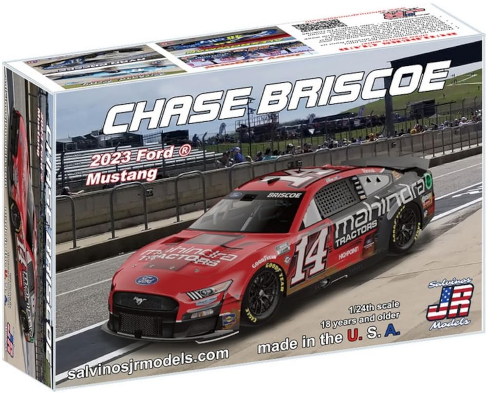 Salvinos Model NASCAR 2023 Mustang Chase Briscoe Mahindra Tractor Plastic Model SJMSHF2023CBP J.R 1/24 #14 (Car)