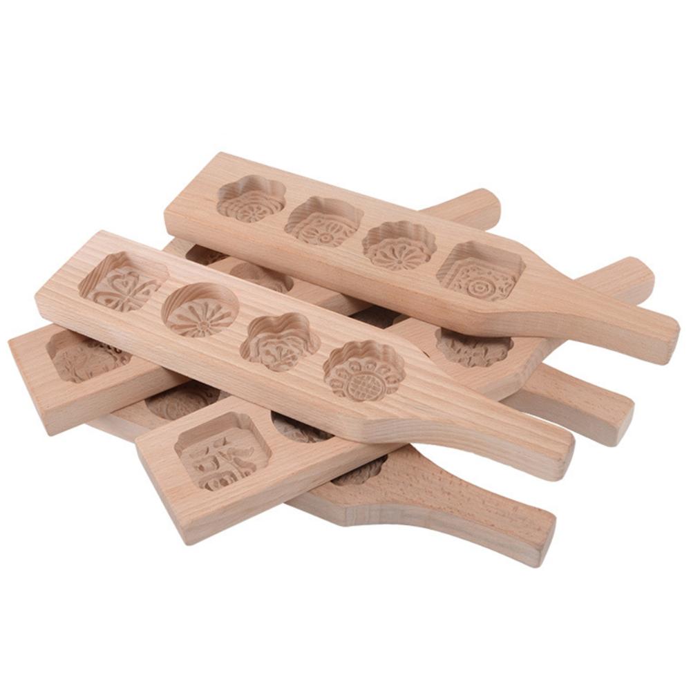 Chocolate Baking Kitchen Wooden Moon Cake Mould Cookie Stamp Mooncake Mold Ma'amoul Form