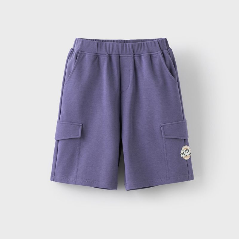 David Bella Children s Pants 2026 Summer New Boys  Cool Antibacterial Thin Breathable Sports Shorts Gray Purple [Ready Stock] 160