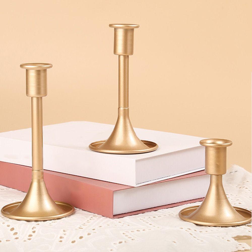 Iron Taper Candle Stand Retro Vintage Candlestick Holder  Kitchen Accessories