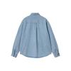 Carhartt WIP Harvey Shirt Jac Washed Button Closure Square Label Denim Jacket Men jackets Light-Blue I033346-01-12