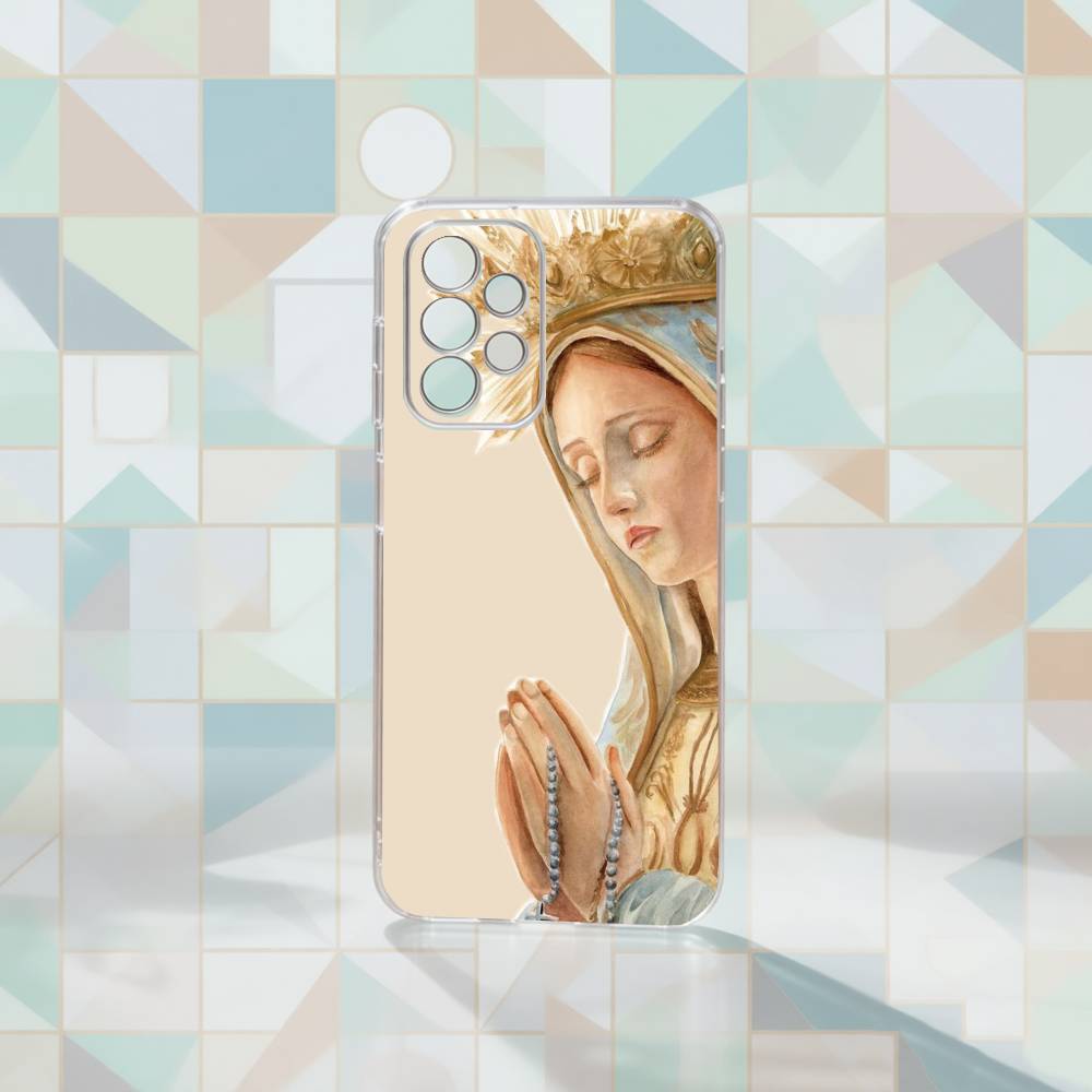 V-Virgen Mary Virgin Phone Case For Samsung S25,S24,S21,S22,S23,S30,Ultra,S20,Plus,Fe Transparent Cover