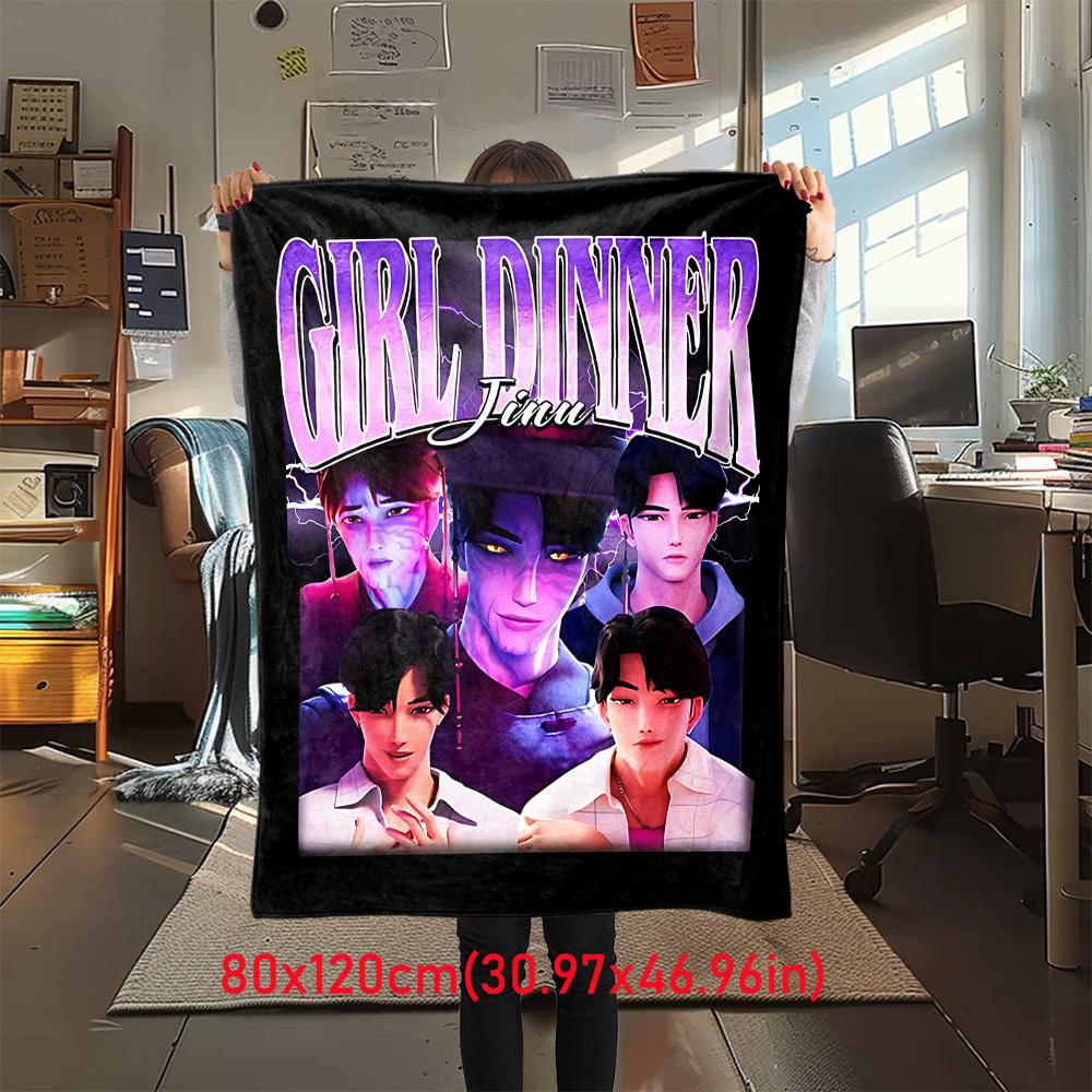 

1Pc KPOP, Demon Hunters Print Flannel Blanket, Comfortable for All Seasons, Home Decor, Warmth and Comfort, Perfect for Christmas Gifts821096 80cm x 120cm
