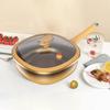 Titanium Alloy Frying Pan Non-Stick Cooking Pans with Lid Skillet Kitchen Supplies for Electric Induction Stove
