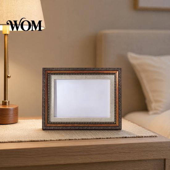 Solid Wood Composite Frame Vintage Photo Frame, Art Mat Picture for Tabletop Display Classic Studio & Wall Mount, Decorative Portrait Photos