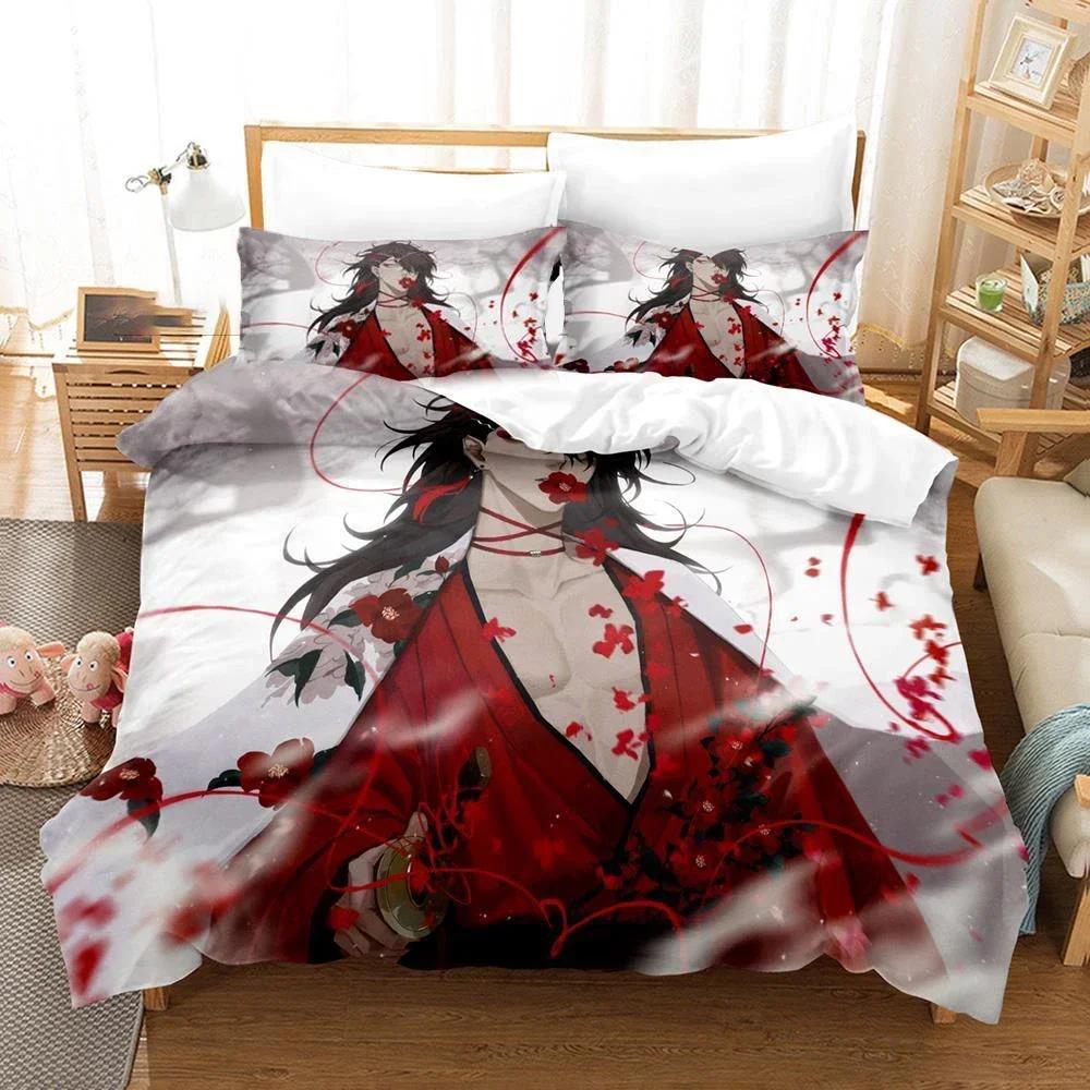 3D Print Hololive Vox Akuma Comfortable Duvet Quilt Cover Pillowcase Bedding Set Children Bedroom Decoration Home Textile