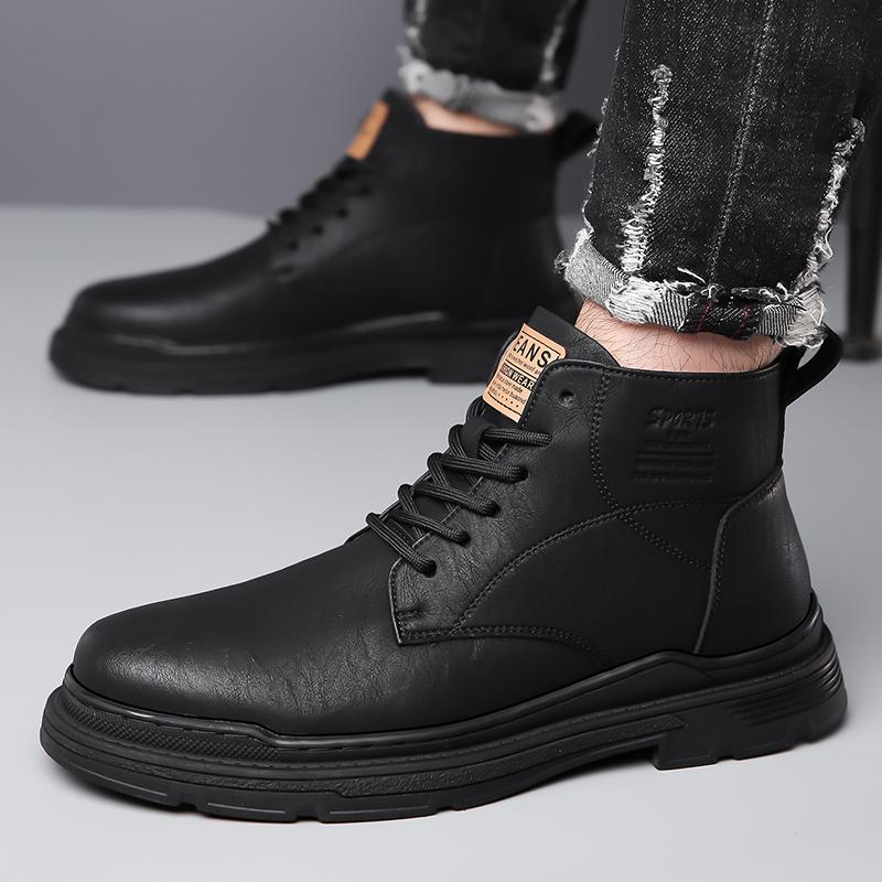 Casual Men's Boots Designer's Classic Style Office Business  Outdoor Autumn and Winter Boots Black Brown Suit NEW