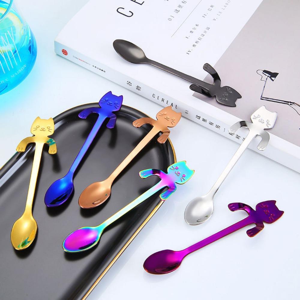 

Handle Kitchen Gadget Coffee Drinking Flatware Dessert Spoon Teaspoon Coffee Spoon Stirring Spoons