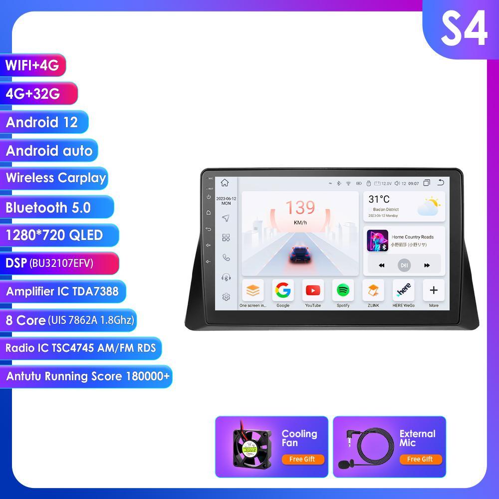 

Hizpo 2 DIN 4G LTE Android 14 10.1 Автомобильный мультимедийный плеер GPS-навигация Поддержка DSP Интеллектуальный Carplay Android Auto для Honda Accord 8 2008-2013 FM S4 8Core 4G 32G