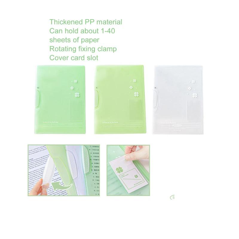 3PCS Large Capacity Transparent Thick File Storage Clip Test Paper Collection Document Storage File Organization Student Office Supplies
