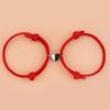 2Pcs Anti-rust Multi-color Fashion Nice-looking Exquisite Magnetic Heart Couple Hand Chain Lover Bracelet