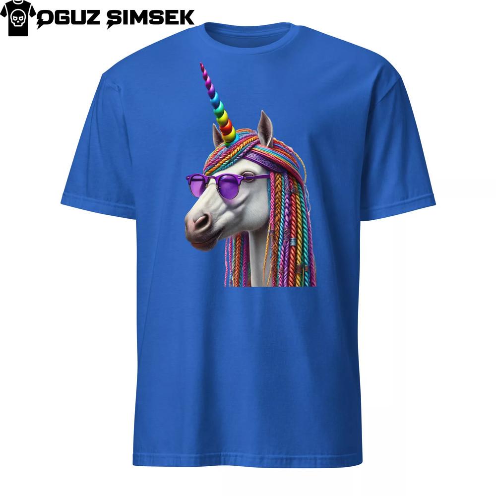 

Unisex Basic Softstyle T-Shirt Gildan | with Funky Rainbow Unicorn Graphic 4XL
