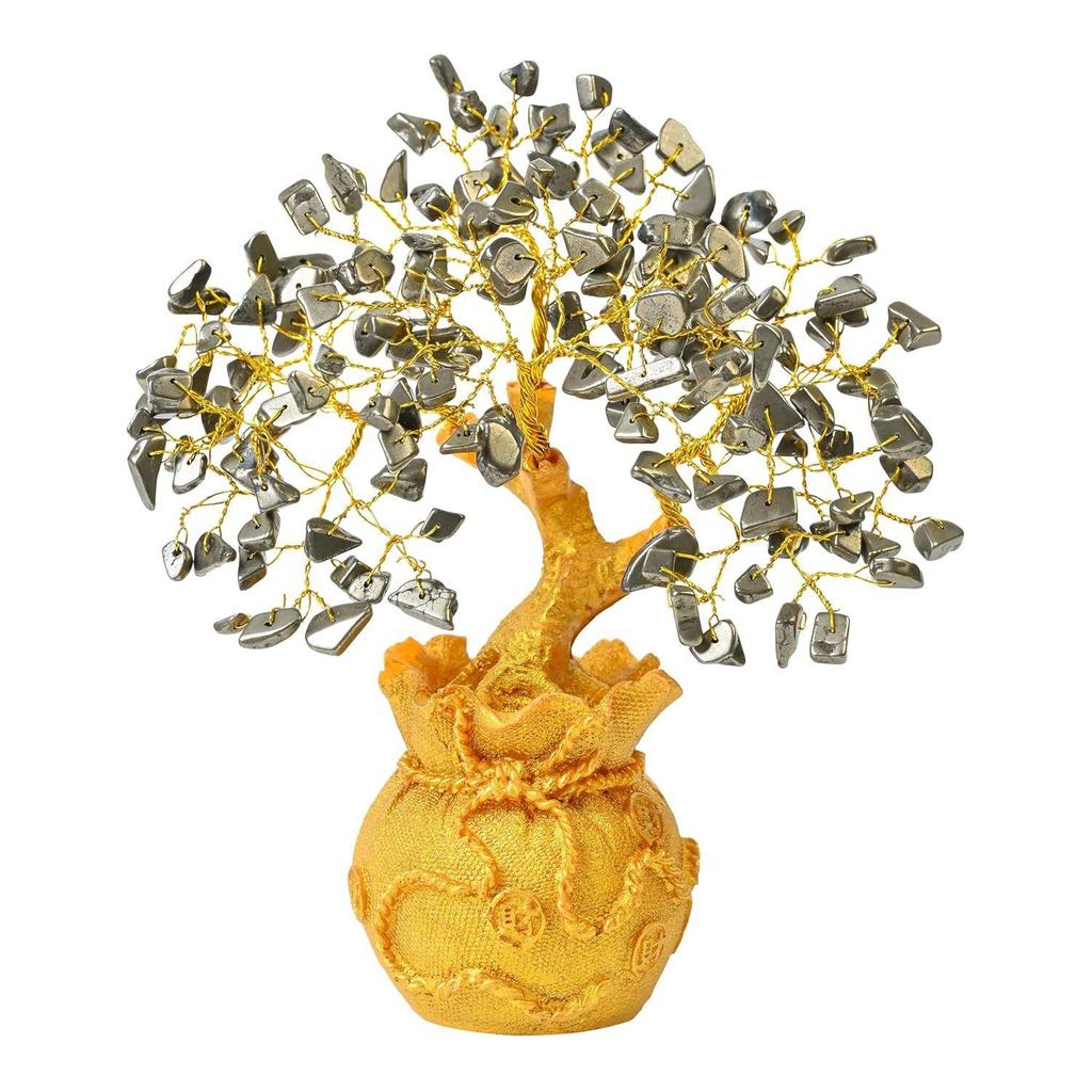 Pyrit Kristall Geldbaum – Reichtumsanziehendes Prunkstück für Heim- und Bürodekor - Ideales Geschenk
