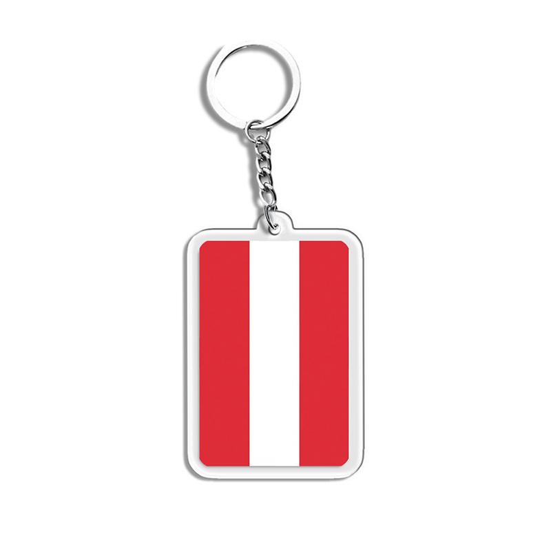 Acrylic Keychain Country Flags Collection United States Spain Russia France For Car Key Bag Gift Souvenir
