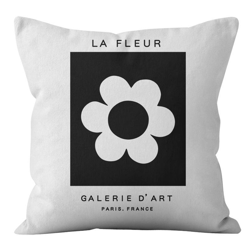 Stil Minimalist Nordic Alb-Negru Abstract Geometric Față de Pernă Acasă Living Canapă Pernă Față de Pernă